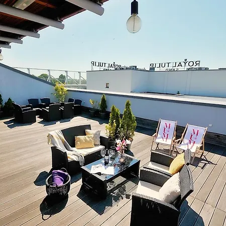 408 W Pieciogwiazdkowym Royal Tulip Plaza 200 M Dobruk Apartment *